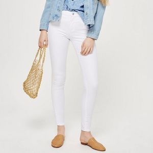 NWOT Topshop Moto Leigh White Skinny Jeans Size 26